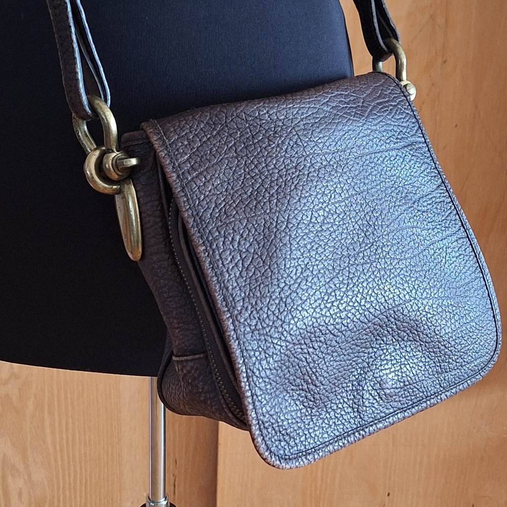 Vintage DKNY  brown embossed crossbody bag EUC